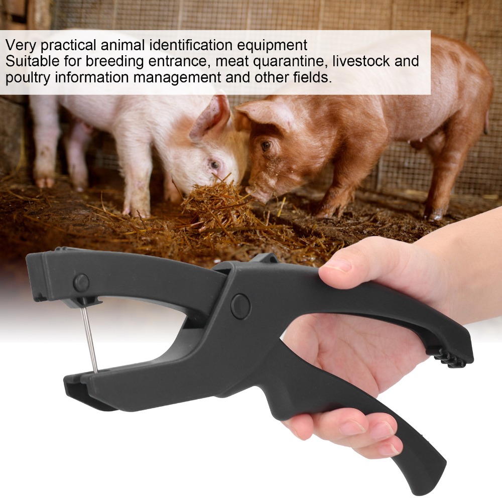 Livestock Ear Tag - Siyah Kulak Küpesi Takma Penseli Plastik